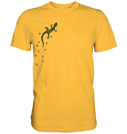 Gecko Eidechse Silhouette dunkel - Premium Shirt