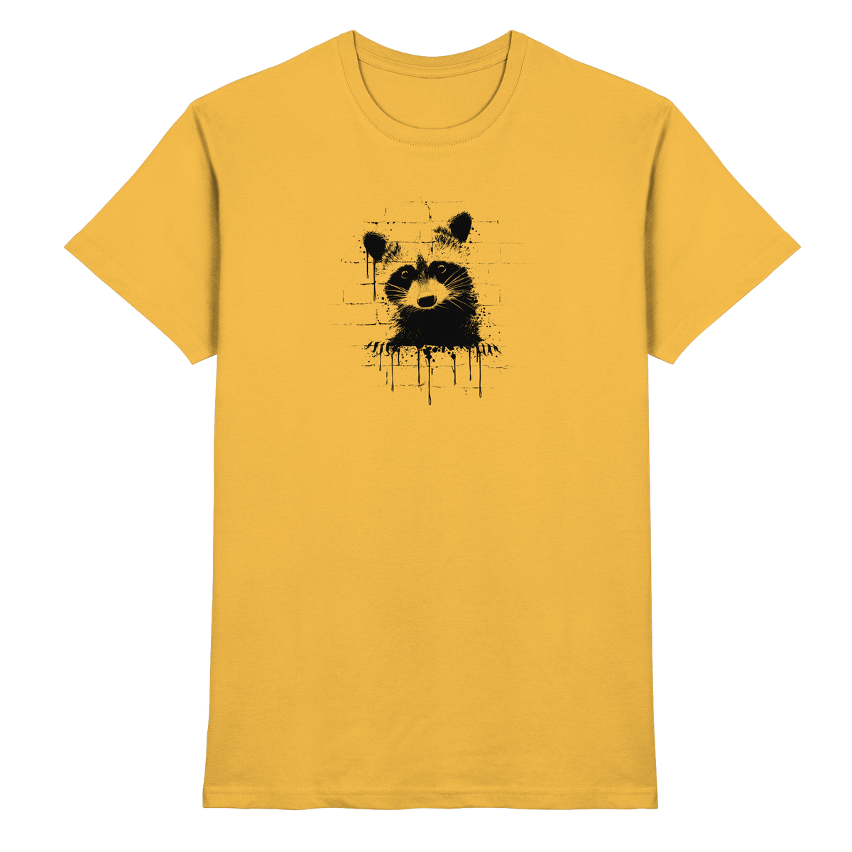 Funky Street Art Waschbär - Premium Shirt