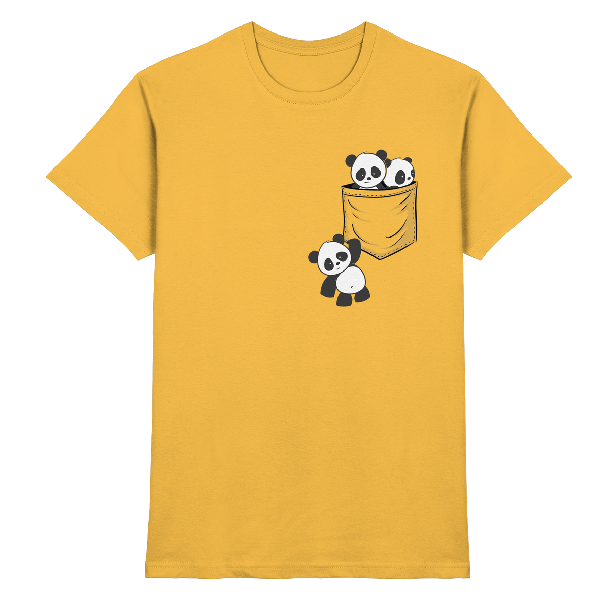 Kawaii Pandas in der Tasche - Premium Shirt