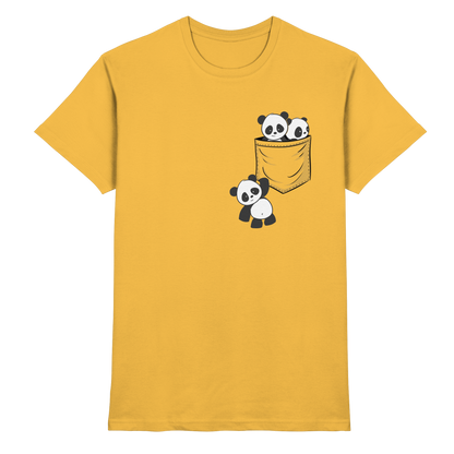 Kawaii Pandas in der Tasche - Premium Shirt