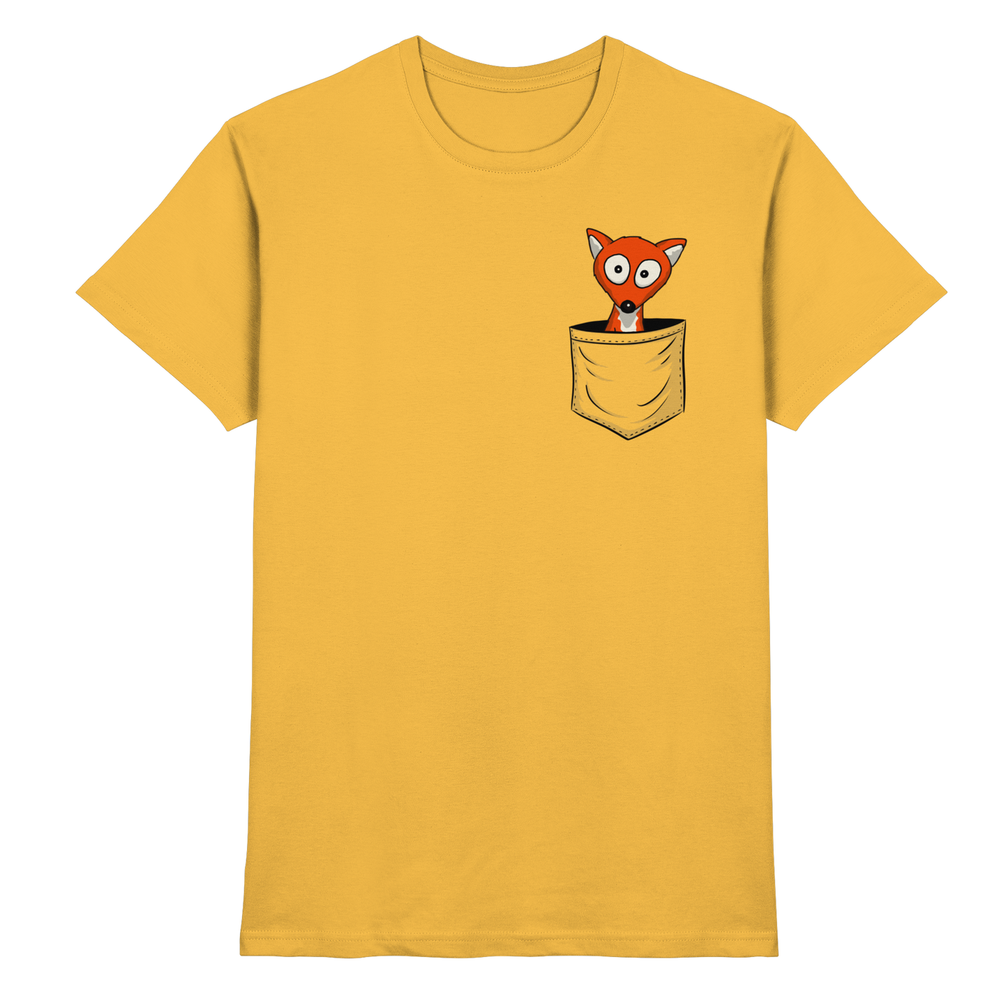 Fuchs in der Brusttasche | Taschen-Fuchs - Premium Shirt
