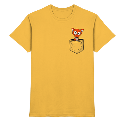 Fuchs in der Brusttasche | Taschen-Fuchs - Premium Shirt