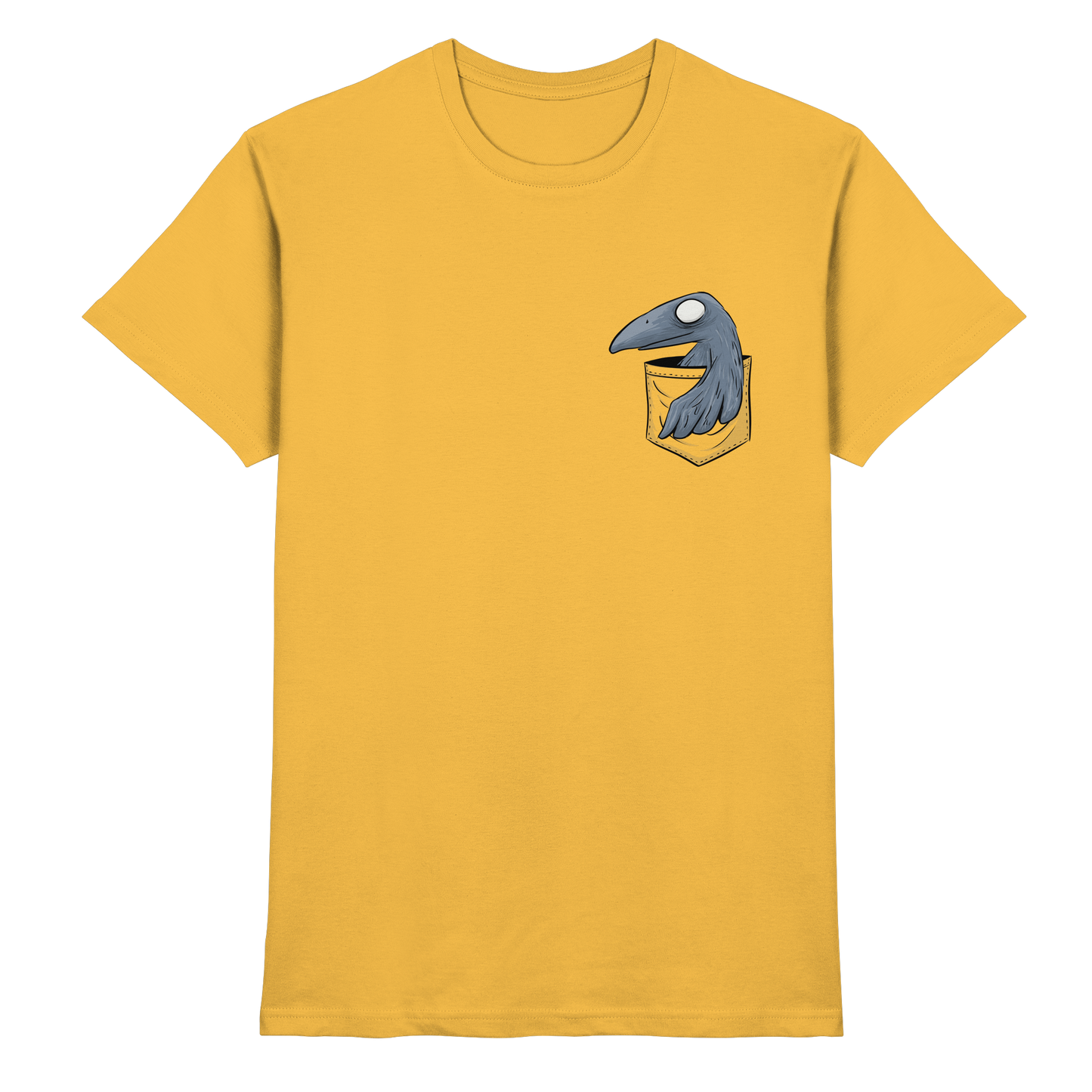 Grufti Rabe Krähe in der Tasche - Premium Shirt