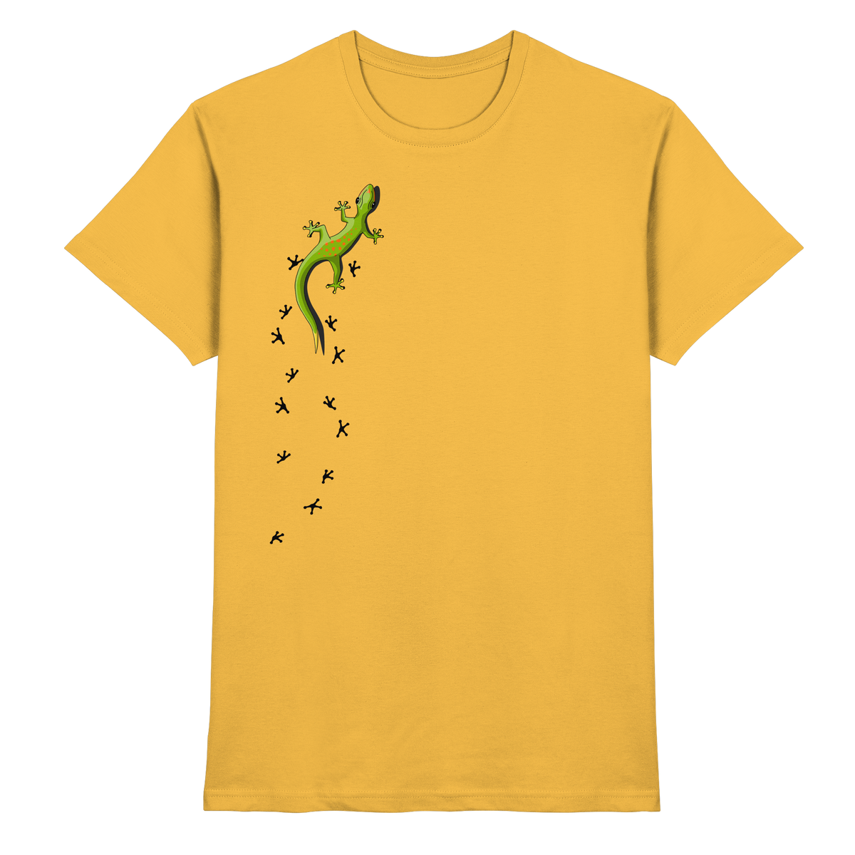 Kletternder Gecko mit Spuren - Premium Shirt