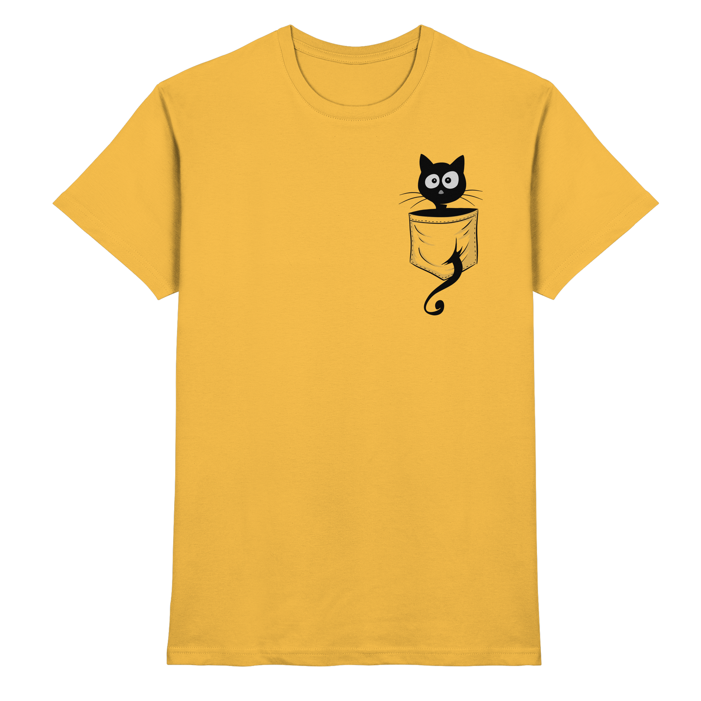 Schwarze Katze in der Tasche - Premium Shirt