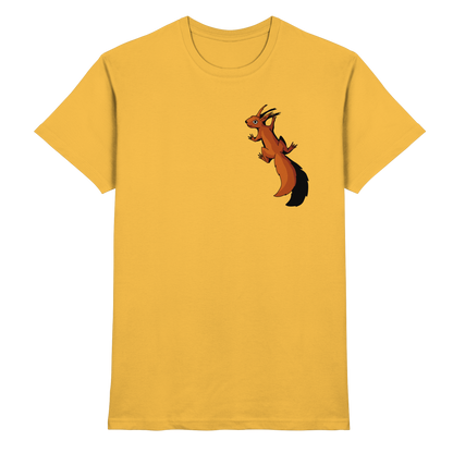 Süßes Eichhörnchen klettert - Premium Shirt