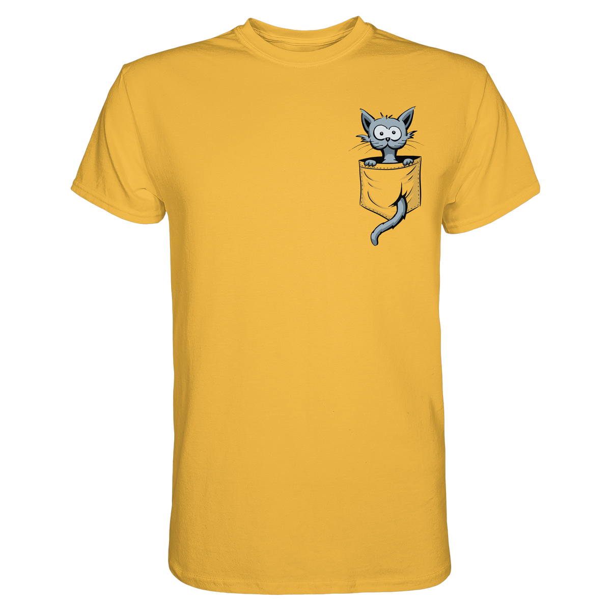 Verrückte Katze in Deiner Brust-Tasche - Premium Shirt