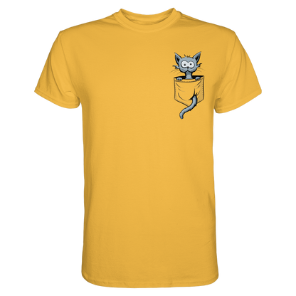 Verrückte Katze in Deiner Brust-Tasche - Premium Shirt