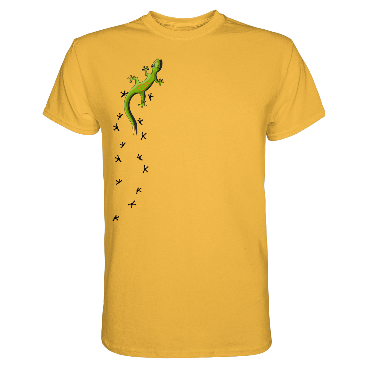 Kletternder Gecko mit Spuren - Premium Shirt