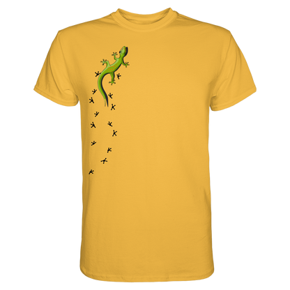 Kletternder Gecko mit Spuren - Premium Shirt
