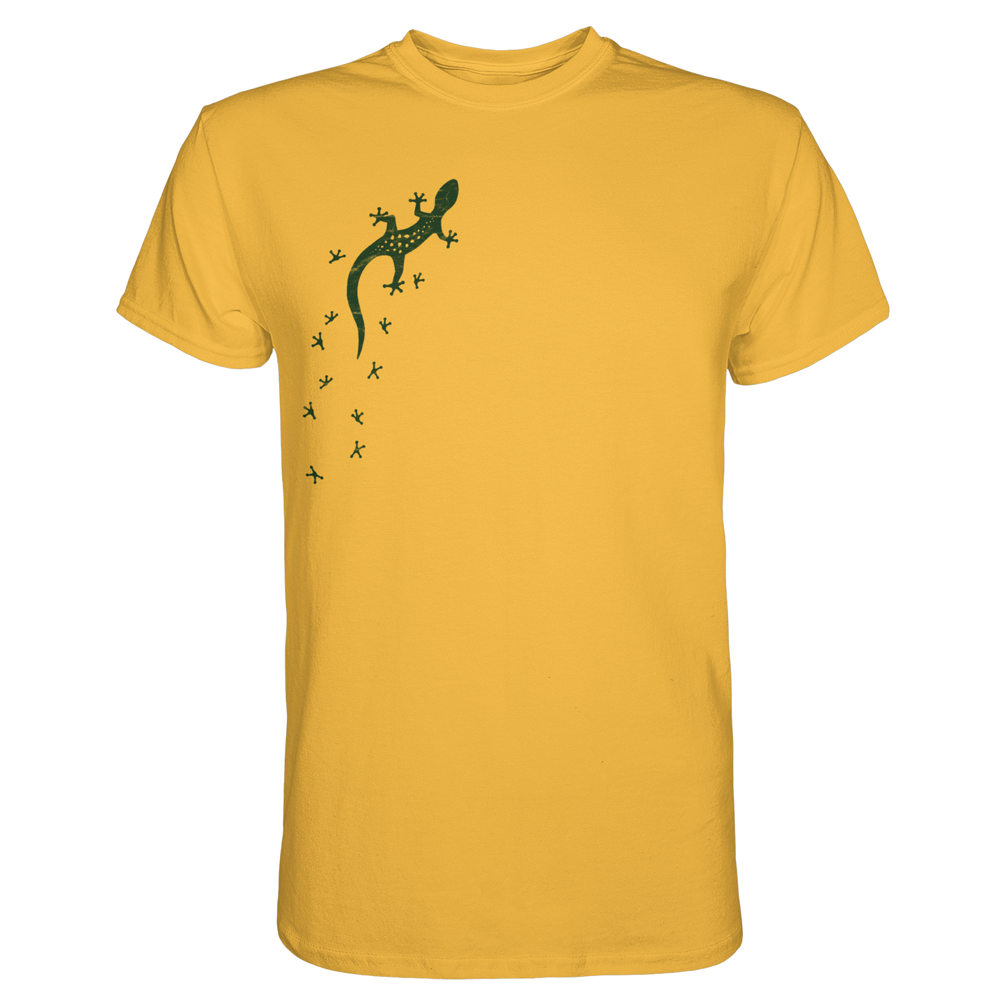 Gecko Eidechse Silhouette dunkel - Premium Shirt