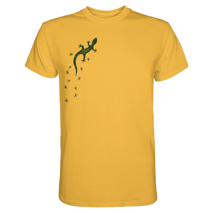 Gecko Eidechse Silhouette dunkel - Premium Shirt