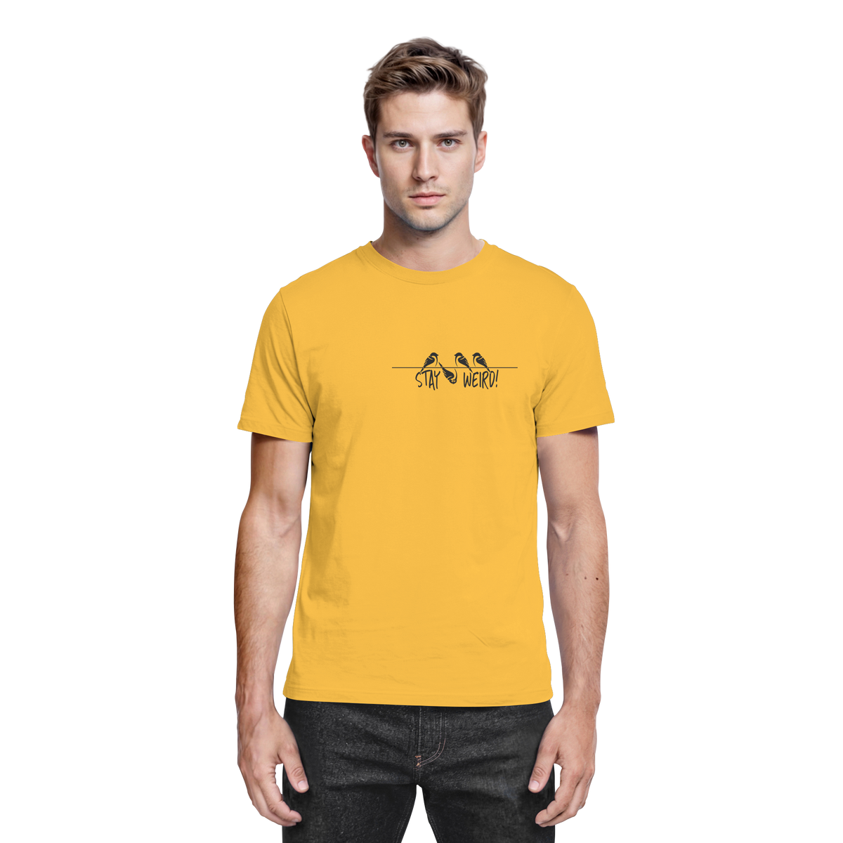 Stay Weird! Schräger Vogel Spatz - Premium Shirt