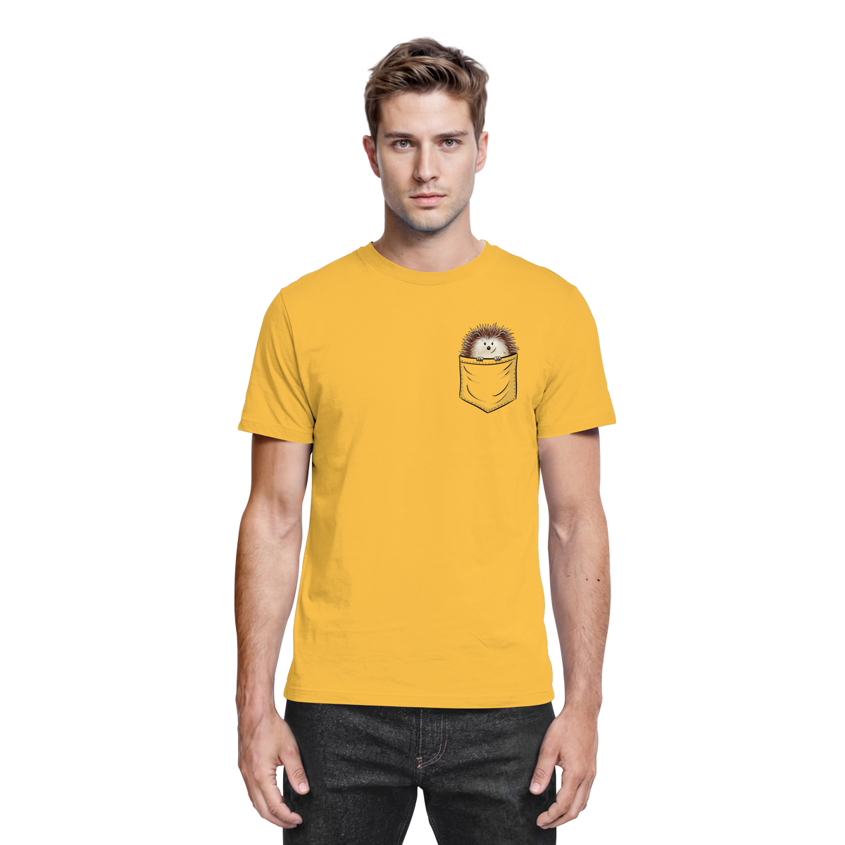 Lustiger Igel in Deiner Brust-Tasche - Premium Shirt
