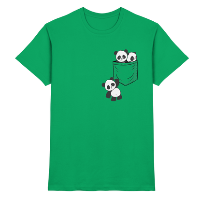 Kawaii Pandas in der Tasche - Premium Shirt