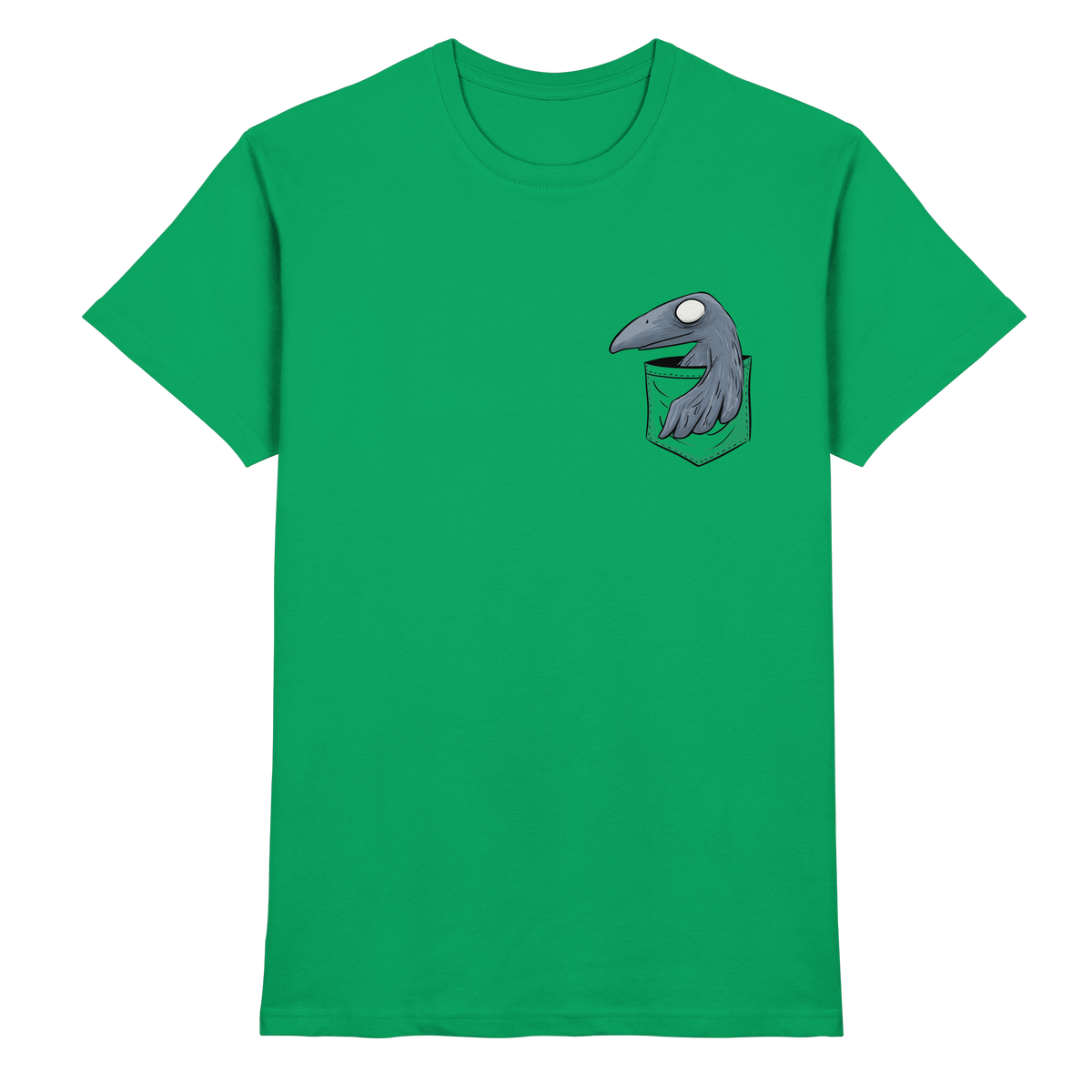 Grufti Rabe Krähe in der Tasche - Premium Shirt