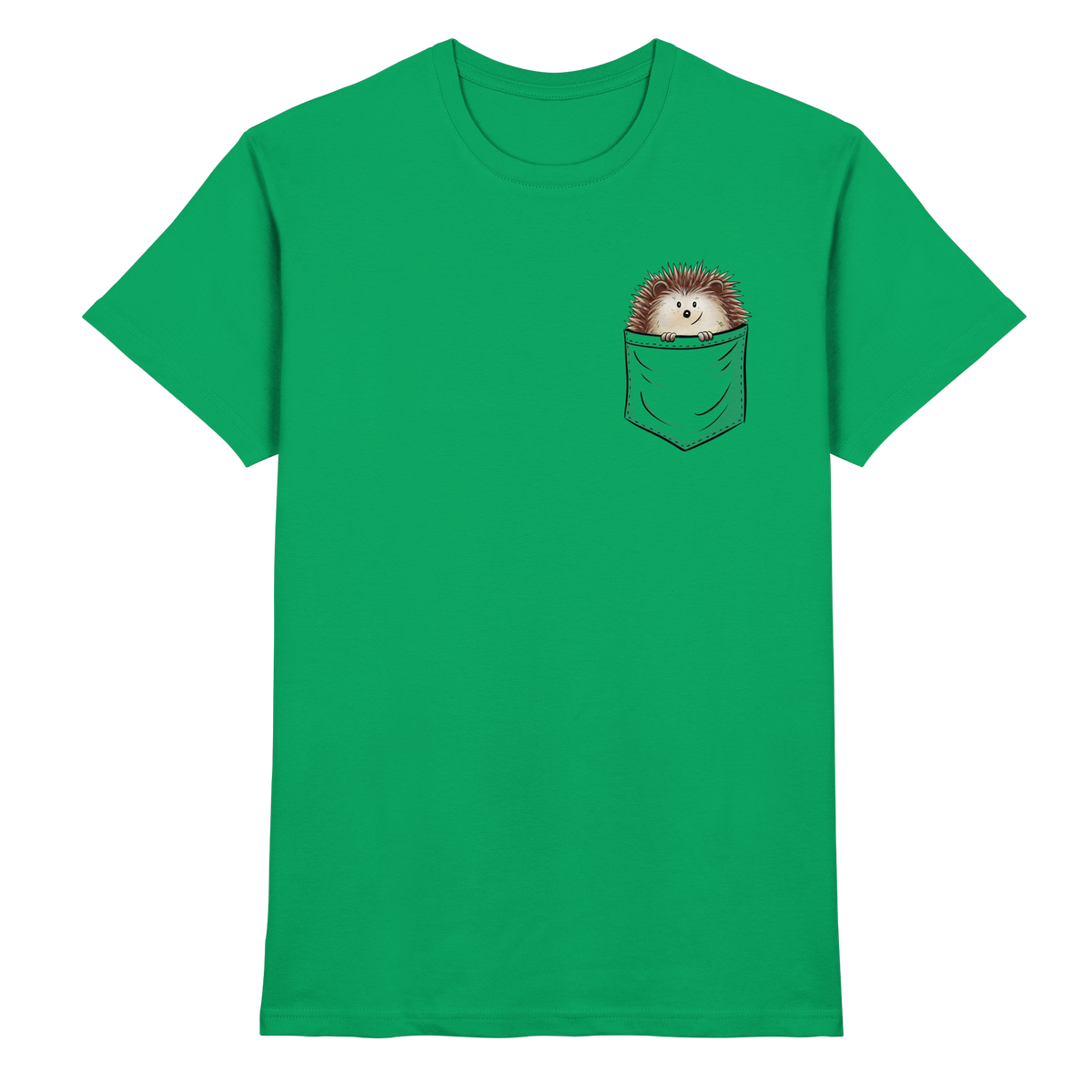 Lustiger Igel in Deiner Brust-Tasche - Premium Shirt