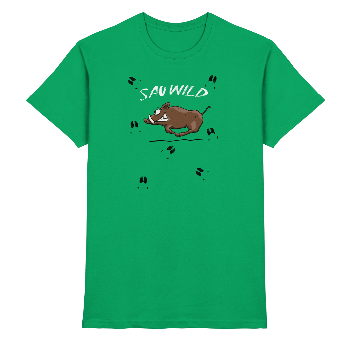 Sauwild wilde Sau | Wildschwein Keiler - Premium Shirt