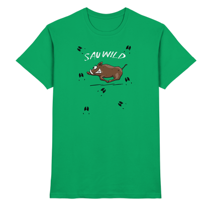 Sauwild wilde Sau | Wildschwein Keiler - Premium Shirt