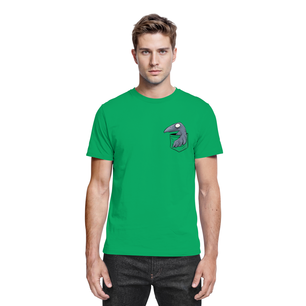 Grufti Rabe Krähe in der Tasche - Premium Shirt