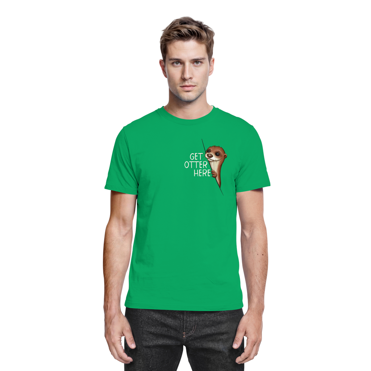 Get Otter Here | Lustiger Otter Kalauer - Premium Shirt