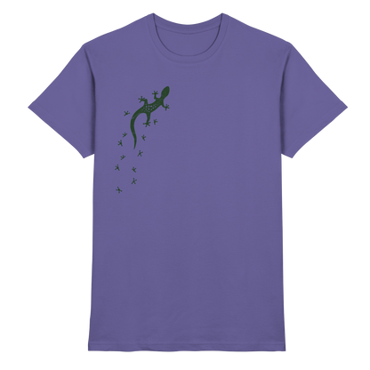 Gecko Eidechse Silhouette dunkel - Premium Shirt