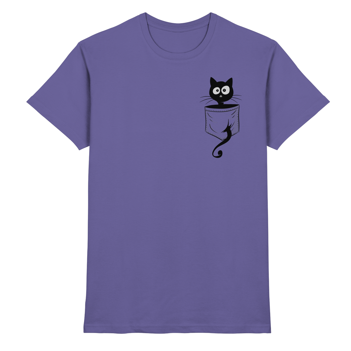 Schwarze Katze in der Tasche - Premium Shirt