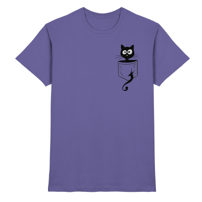 Schwarze Katze in der Tasche - Premium Shirt