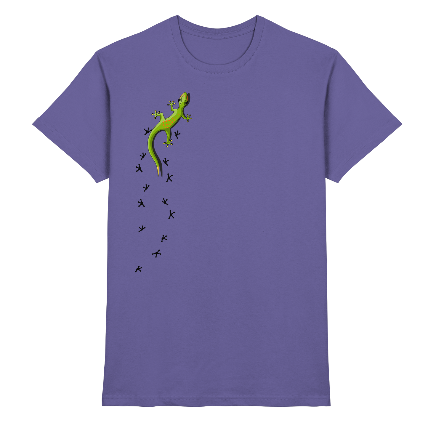 Kletternder Gecko mit Spuren - Premium Shirt
