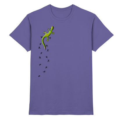 Kletternder Gecko mit Spuren - Premium Shirt