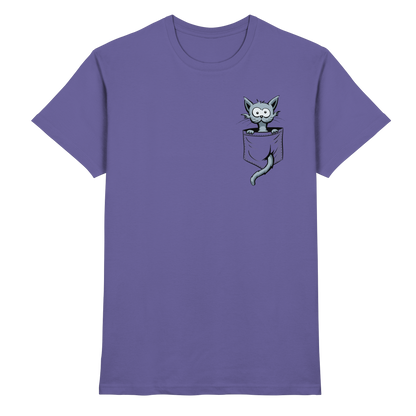 Verrückte Katze in Deiner Brust-Tasche - Premium Shirt