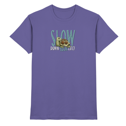 Slow Down Your Life Schildkröte - Premium Shirt