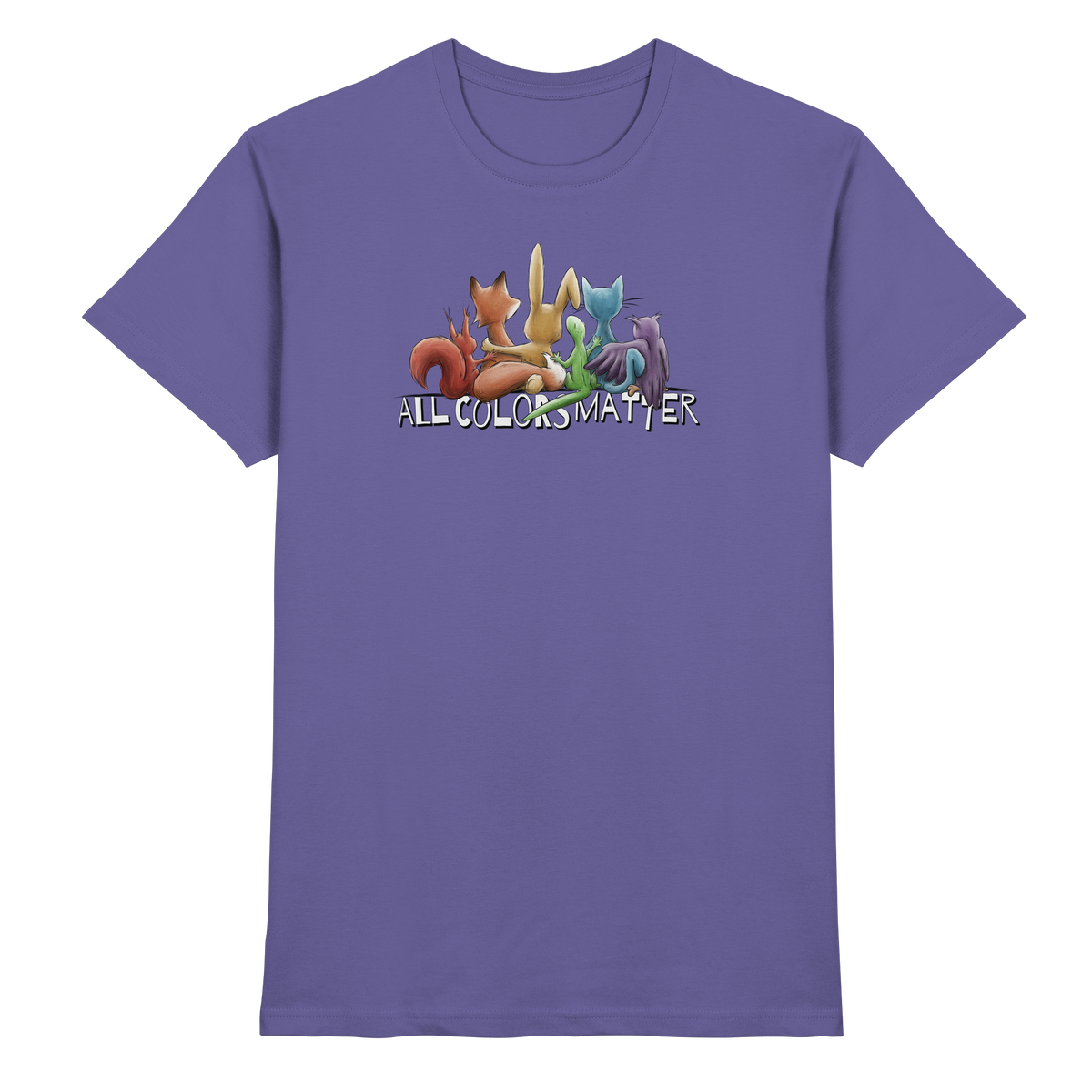 All Colors Matter! Regenbogen Tiere für Vielfalt - Premium Shirt