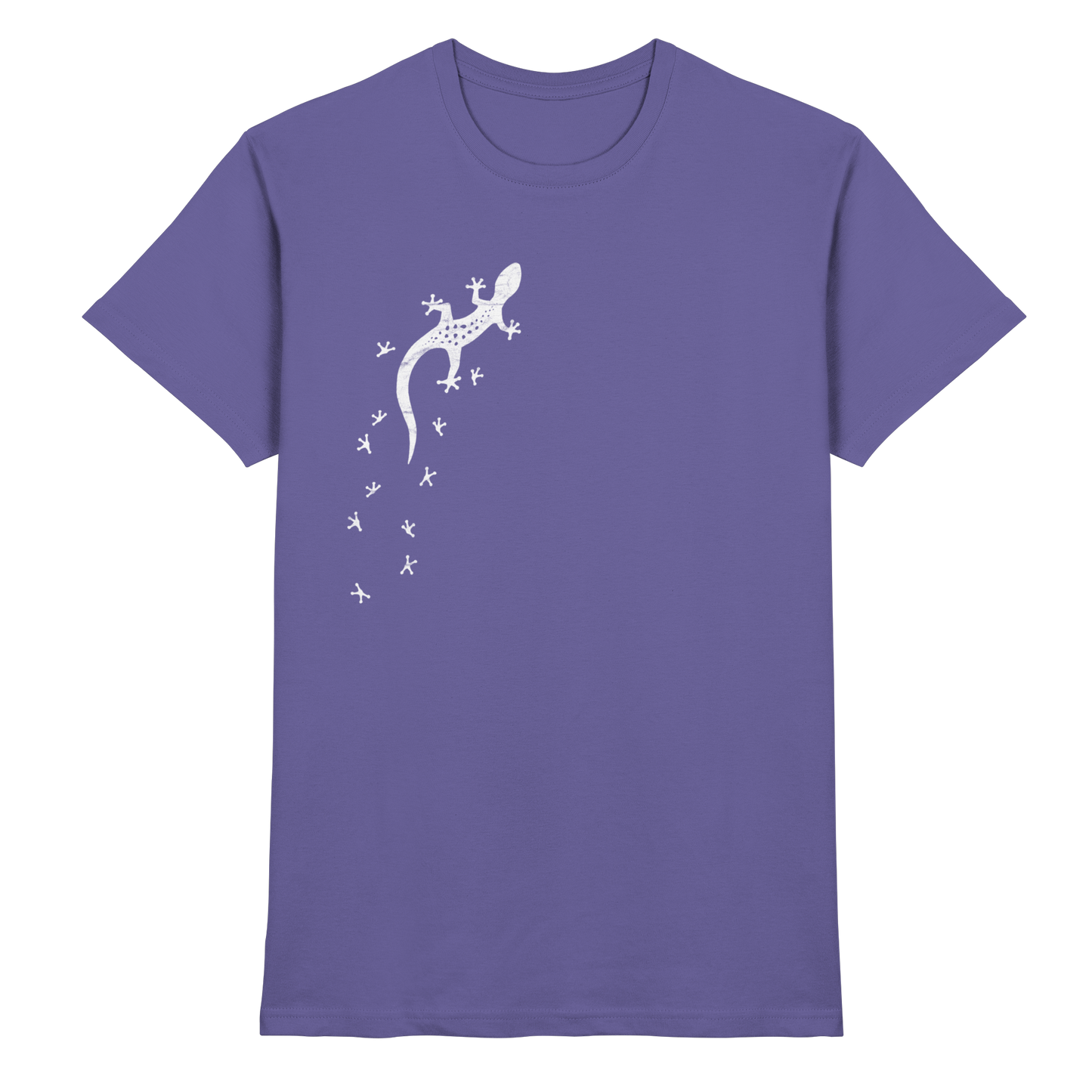 Gecko Eidechse Silhouette hell - Premium Shirt