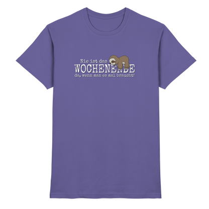 Kawaii Faultier Wochenende - Premium Shirt