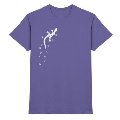 Gecko Eidechse Silhouette hell - Premium Shirt