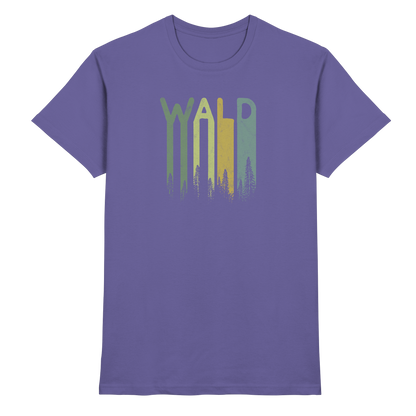 Wald Retro Forst Schriftzug - Premium Shirt