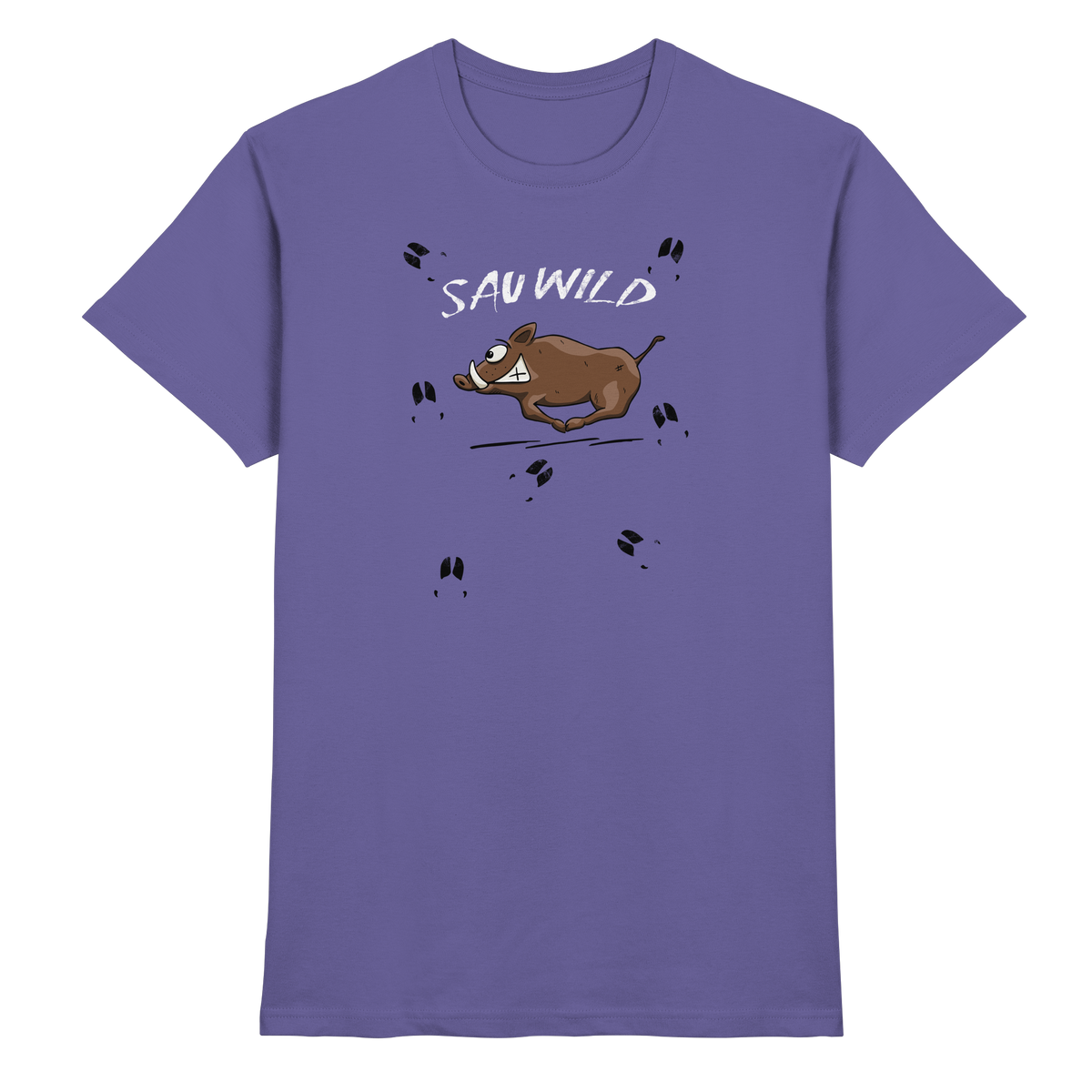 Sauwild wilde Sau | Wildschwein Keiler - Premium Shirt
