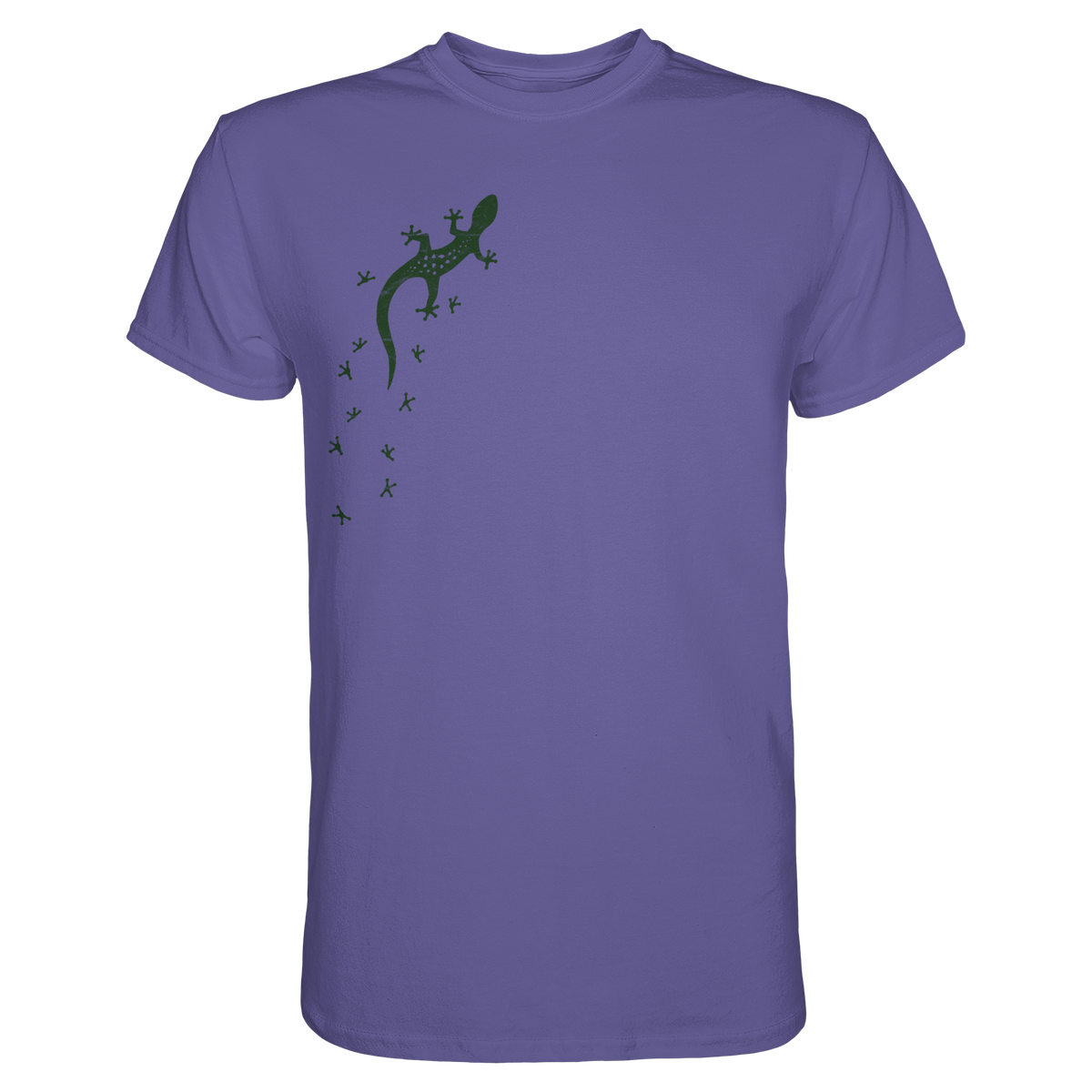 Gecko Eidechse Silhouette dunkel - Premium Shirt