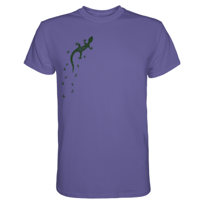 Gecko Eidechse Silhouette dunkel - Premium Shirt