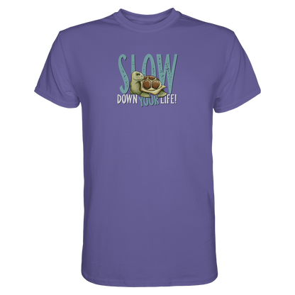 Slow Down Your Life Schildkröte - Premium Shirt