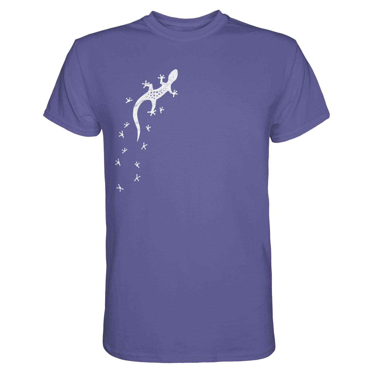 Gecko Eidechse Silhouette hell - Premium Shirt