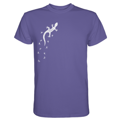 Gecko Eidechse Silhouette hell - Premium Shirt
