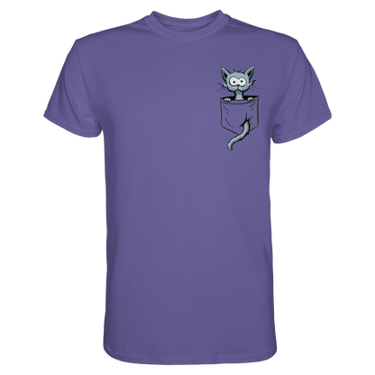 Verrückte Katze in Deiner Brust-Tasche - Premium Shirt