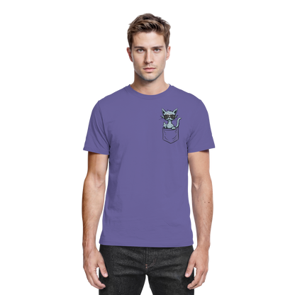 "Fuck Off" Mittelfinger Katze in der Tasche - Premium Shirt