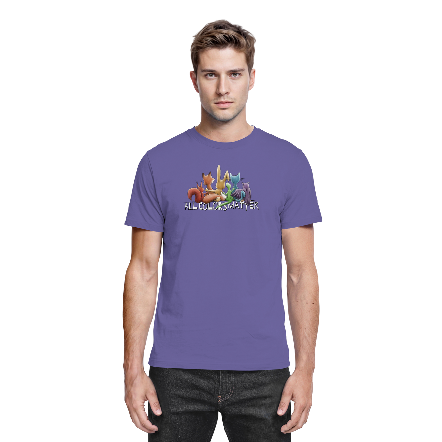All Colors Matter! Regenbogen Tiere für Vielfalt - Premium Shirt