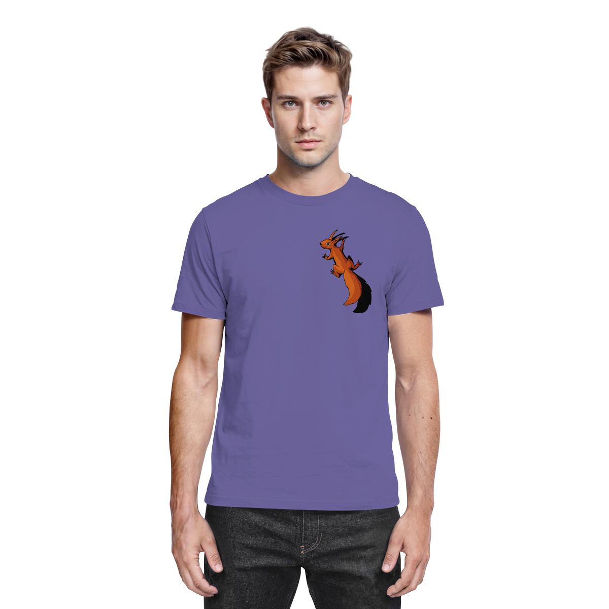 Süßes Eichhörnchen klettert - Premium Shirt