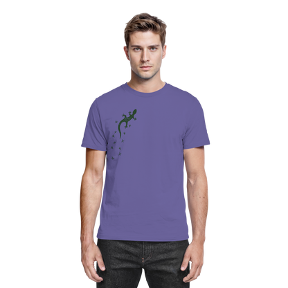 Gecko Eidechse Silhouette dunkel - Premium Shirt