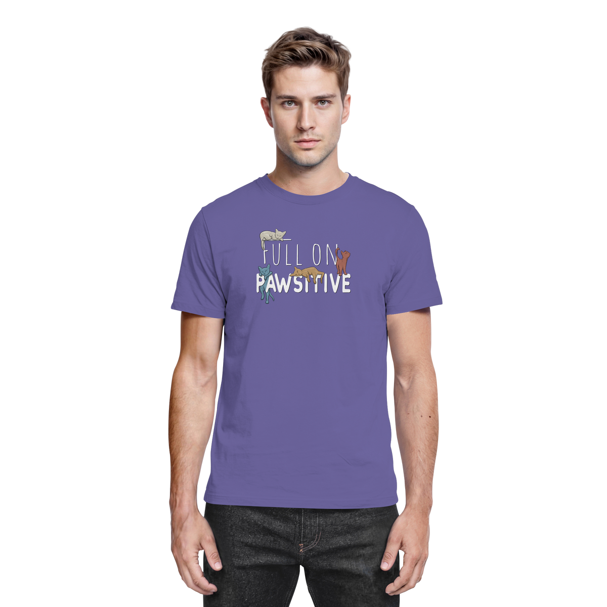 Full On Pawsitive! Gechillte Katzen - Premium Shirt