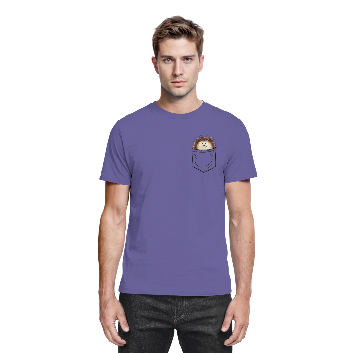 Lustiger Igel in Deiner Brust-Tasche - Premium Shirt